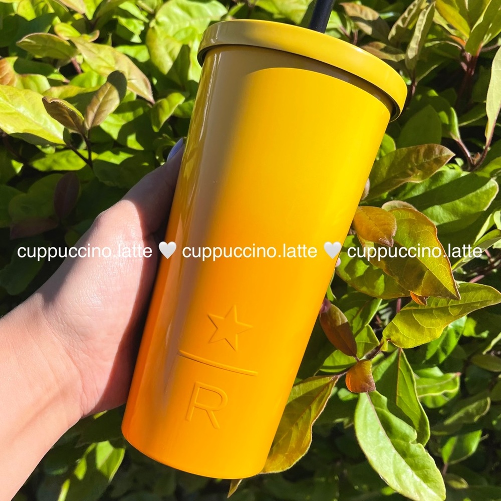 💛LAST🧡Starbucks 2022 Summer Yellow & Orange Mango Ombre Gradient SS Tumbler